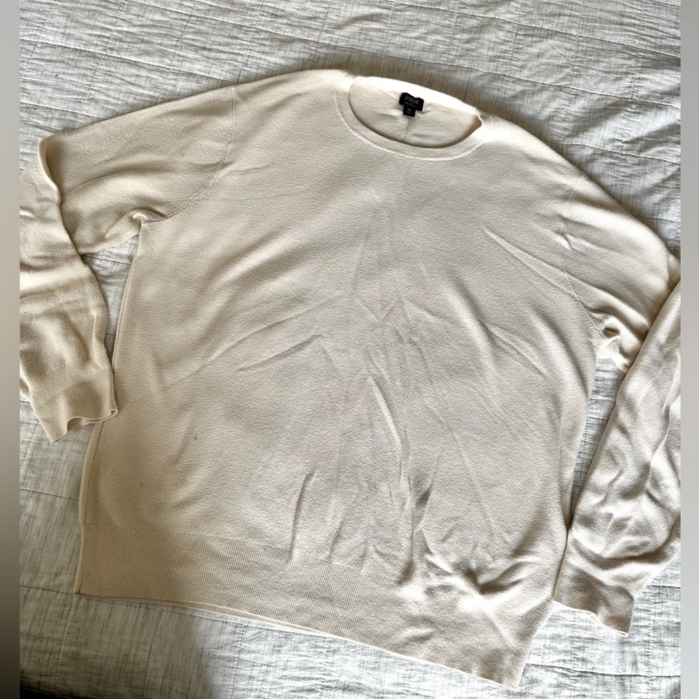 J. Crew Sweater Men’s XL - Off White Cotton - Like New